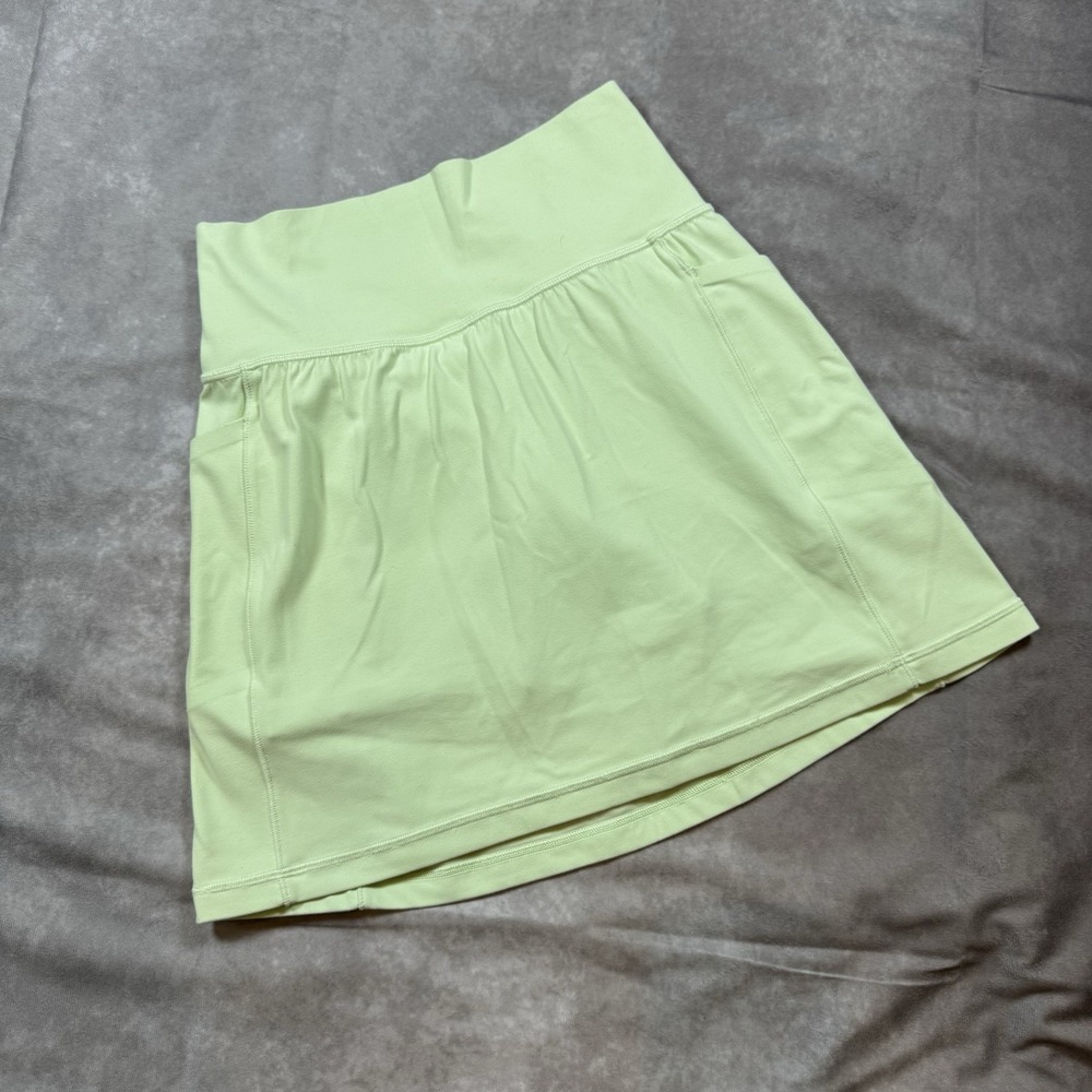 Athleta Salutation Stash‎ 16.5" Mint Tint Golf/Tennis Skirt Skort Pockets Large